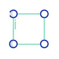 A square with four circles in it vector