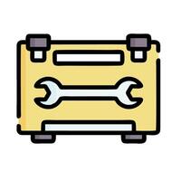 a toolbox with wrenches on it vector
