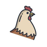 A chicken head icon on a white background vector