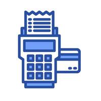 A credit card machine and a receipt vector