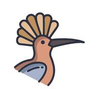 A bird with a mohawk on its head vector