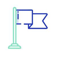 a flag with a blue outline on it vector
