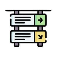 a sign with two arrows pointing in different directions vector