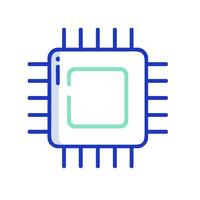 a computer processor icon on a white background vector