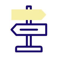 a sign pointing in two different directions vector