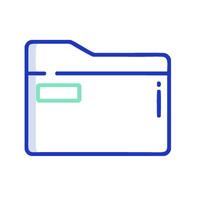 a folder icon with a green label vector