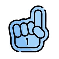 A hand with a finger up and a number one vector