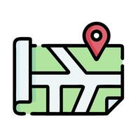 a map with a pin pointing to it vector