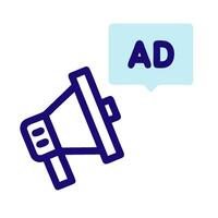 ad icon with megaphone vector