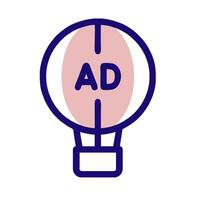 an ad for an ad in a hot air balloon vector