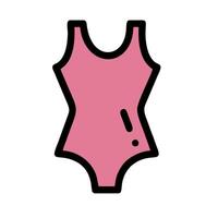 a pink swimsuit on a white background vector