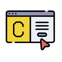 a computer screen with a mouse pointing at it vector