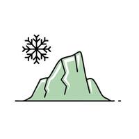 snow mountain icon illustration design vector