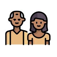 an illustration of a couple standing next to each other vector