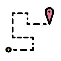 a map with a pin pointing to a location vector