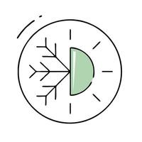 a clock with a snowflake on it vector