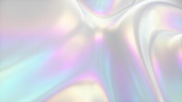 Holographic Glossy White Shapes Flowing Clean Looped Background video