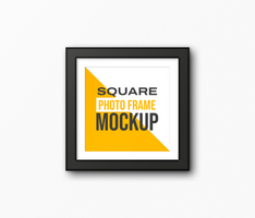 Fully Editable Square Photo Frame Mockup Template psd