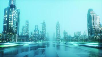 Sci-Fi Futuristic City Concept Background Loop video