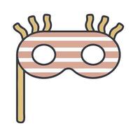 a mask with a striped pattern on it vector