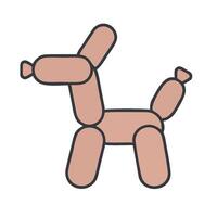 a balloon dog icon in a line style vector