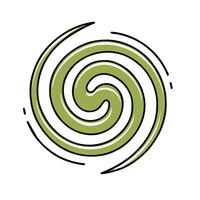 a spiral logo with a green spiral in the center vector