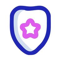 a shield with a star on it vector
