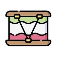 a drum icon on a white background vector