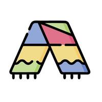 a colorful tent with a letter a on it vector