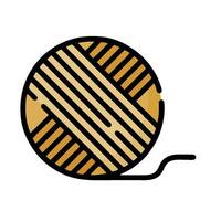 a ball of yarn with a thread on it vector