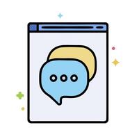 chat box icon with speech bubble vector