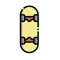 a skateboard is shown in a flat style vector