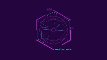 Hexagon shaped HUD element for creating sci-fi interfaces. video