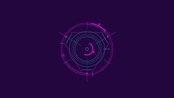 Round shape detail for creating sci-fi interfaces. video