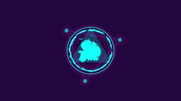 Alien style HUD element for creating interfaces. video