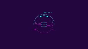 Round HUD element for creating interfaces in alien style. video