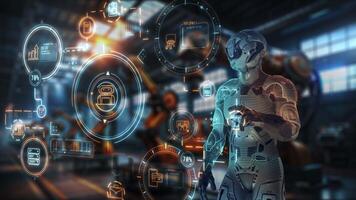 Artificial intelligence controls production using a virtual panel. video