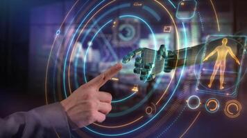 Working with a virtual touchpad with artificial intelligence. video