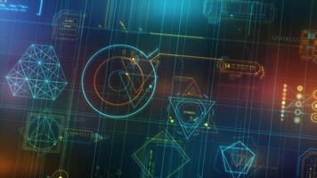 Artificial intelligence behind data processing in virtual space. video