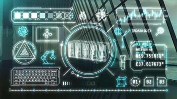 Infographics on the theme of artificial intelligence server. video