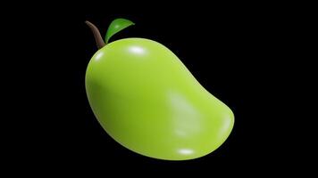 3D Animation of Mango on Alpha Channel video