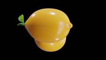 3D Animation of Citrus on Alpha Channel video