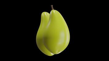 3D Animation of Papaya on Alpha Channel video