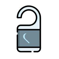 a lock icon with a blue handle vector