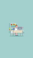 Medical Nurse Talking on A Call with Patient in Headset 2D Cartoon Animation on Vertical video
