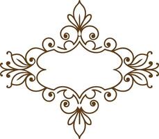 A decorative frame with swirls and leaves vector