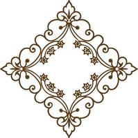Decorative frame with flowers vector