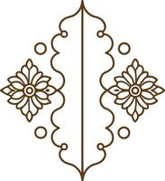A decorative design with flowers and leaves vector