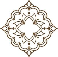 A brown and white ornamental design vector