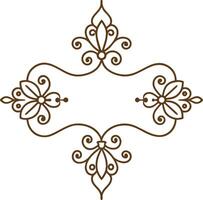 A decorative border with flowers and leaves vector